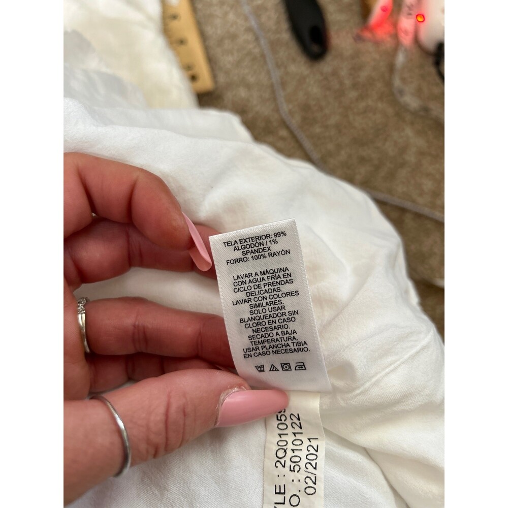 Vineyard Vines Smocked Sleeveless Lined Cotton Dress V-neck Pom-Pom Trim Size S - Picture 8 of 9